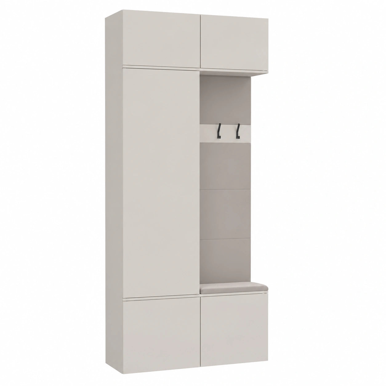 Garderobenschrank – 238 cm, moderner Stil, mit Stauraum, für Büro und Flur