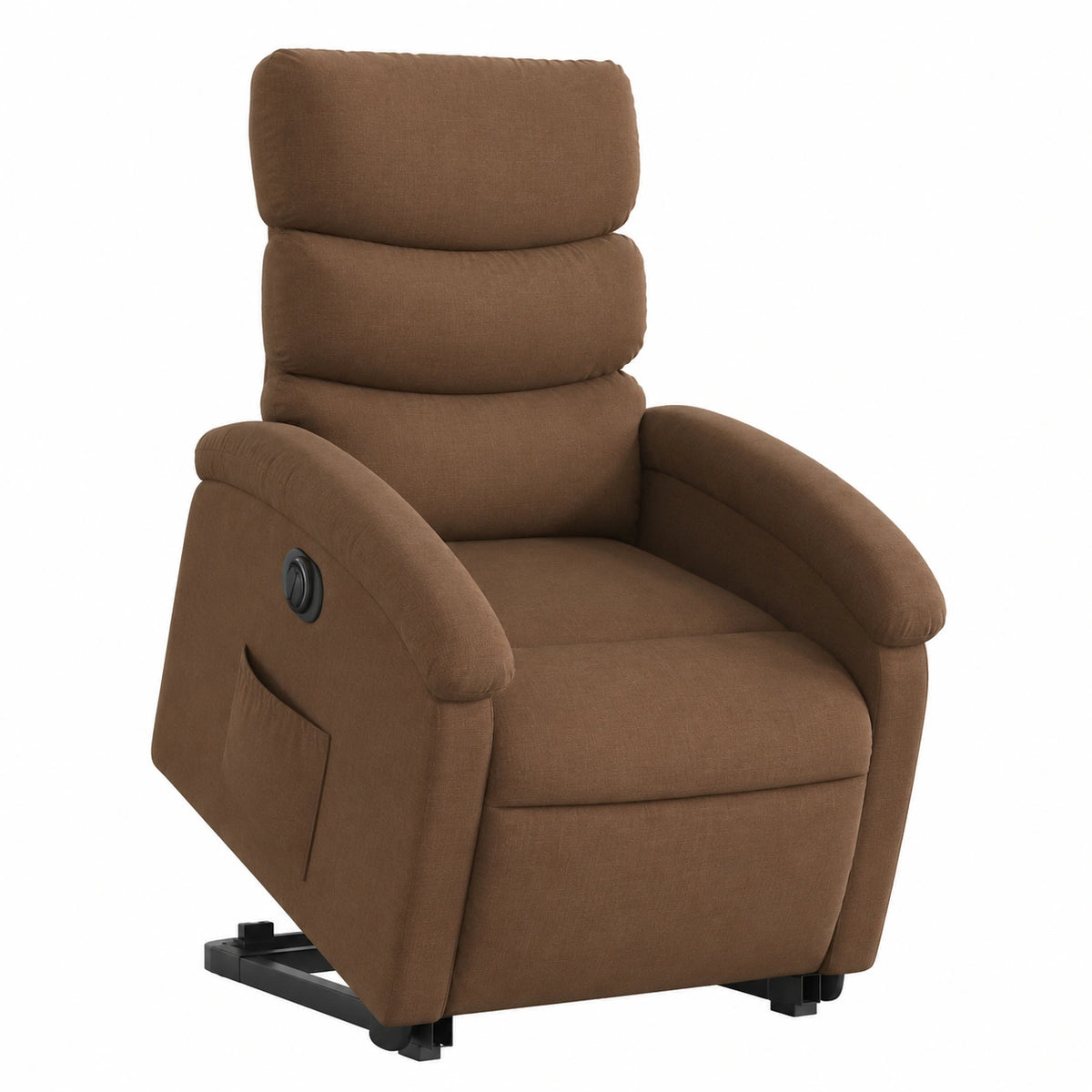Relaxsessel – gepolstert, elektrisch, aus Stoff, Braun