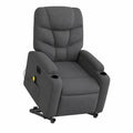 Massagesessel – elektrisch, aus Stoff, Dunkelgrau
