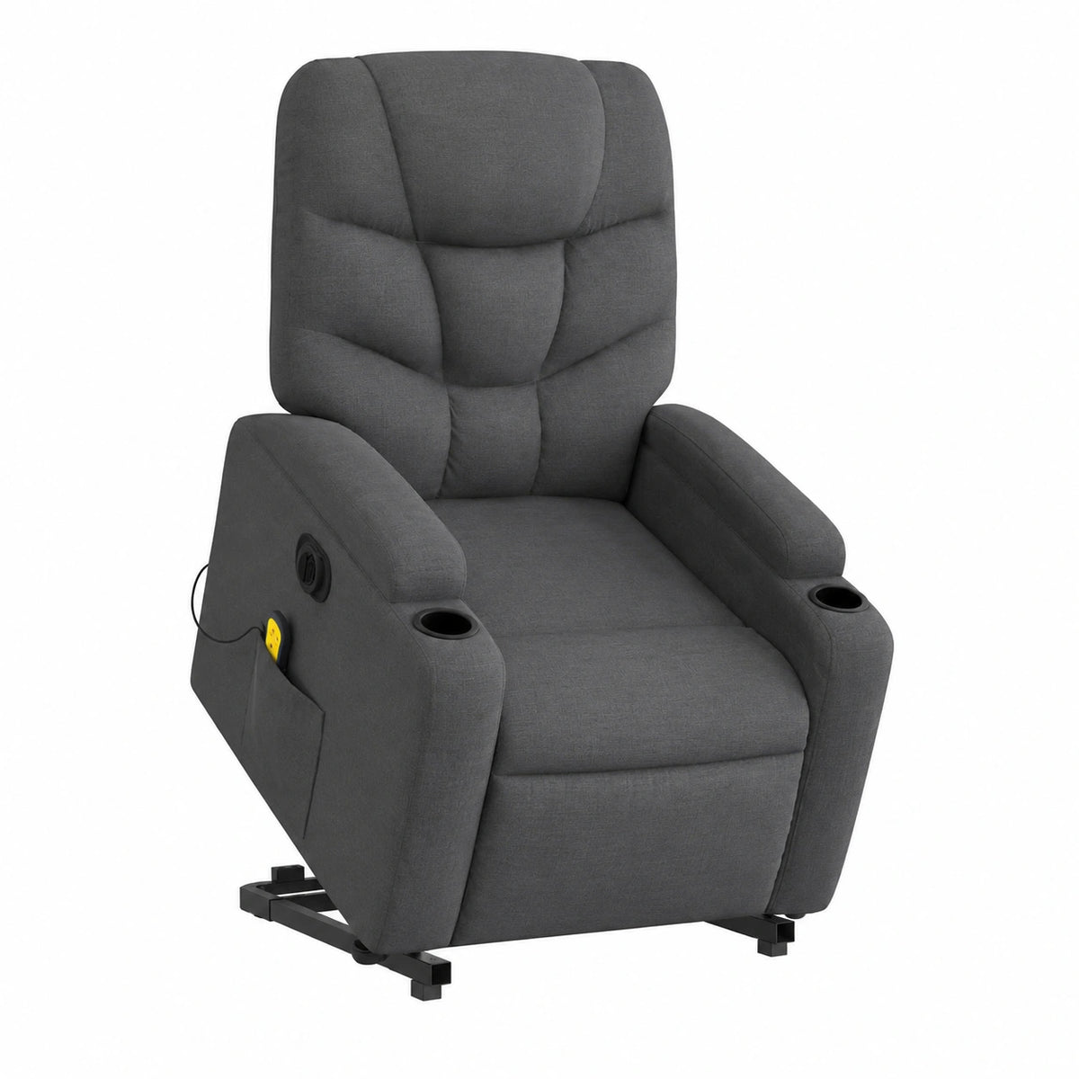 Massagesessel – elektrisch, aus Stoff, Dunkelgrau