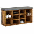 Schuhbank – 102 × 32 × 50 cm, gepolstert, mit Stauraum, mit Ablagen, aus Holzwerkstoff, für Flur