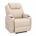 Massagesessel – 82 × 97 × 110 cm, elektrisch, aus Kunstleder und Metall, Beige
