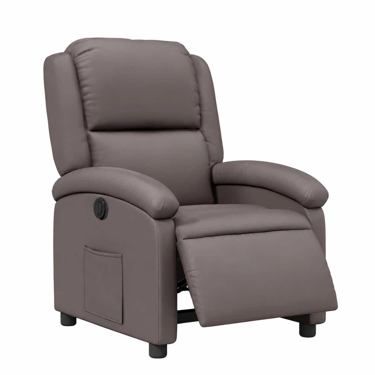 Relaxsessel – 71 × 86,5 × 99,5 cm, mit Rückenlehne, elektrisch, aus Metall und Holz, Dunkelbraun, für Wohnzimmer und Büro