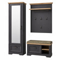 Garderoben-Set – 41 cm, Landhausstil, aus Eichenholz, Artisan-Eiche, für Flur