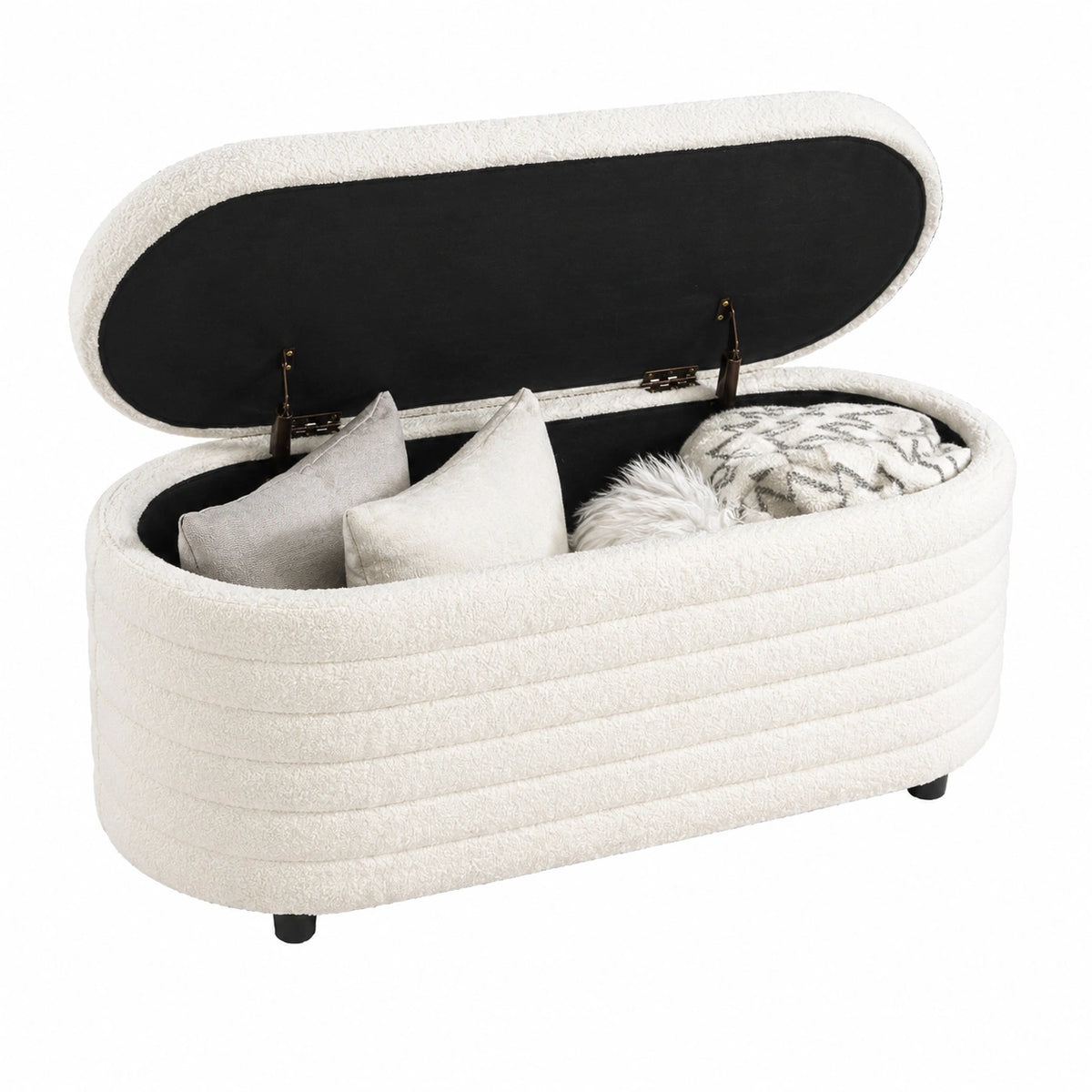 Sitzbank – moderner Stil, gepolstert, mit Stauraum, für Wohnzimmer, Schlafzimmer und Flur