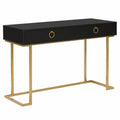 Konsolentisch – moderner Stil, rechteckige Form, Schwarz und Gold