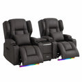 Relaxsessel – 2-Sitzer, elektrisch, Braun, für Wohnzimmer