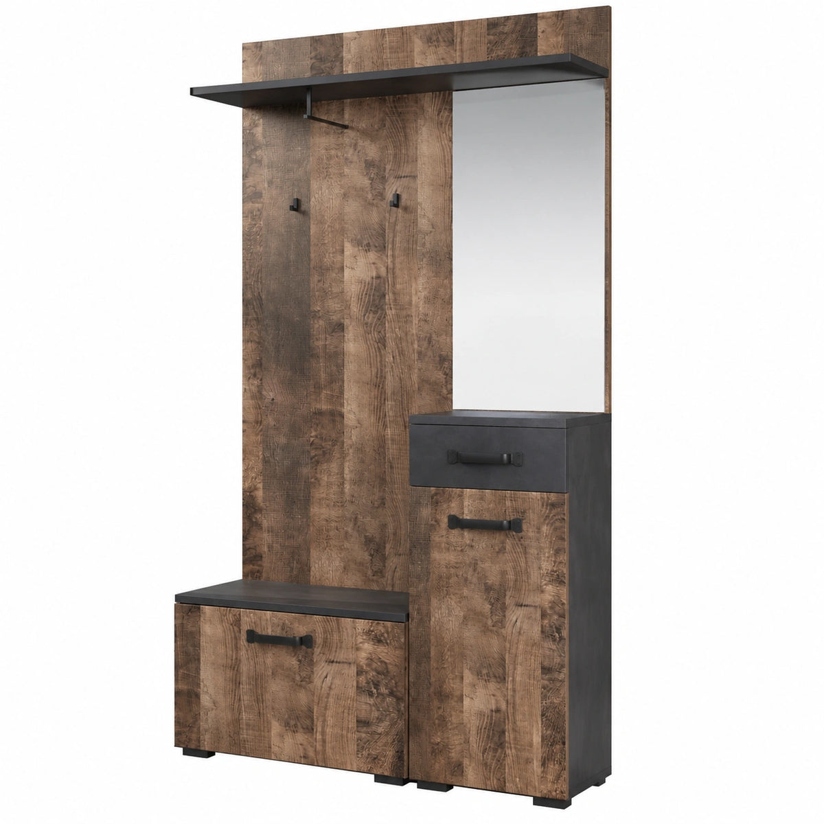 Garderoben-Set – 104 × 190 × 32 cm, aus Eichenholz